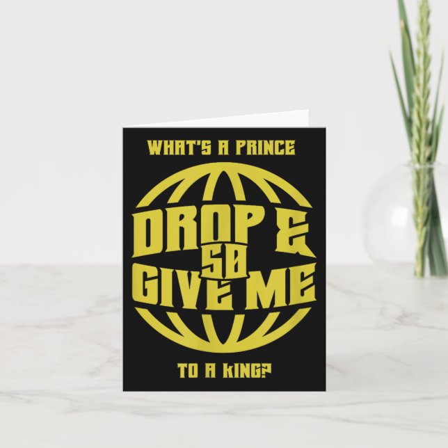 Drop And Give Me 50 (fifty) Rap Beef Pushups  Card (Front)