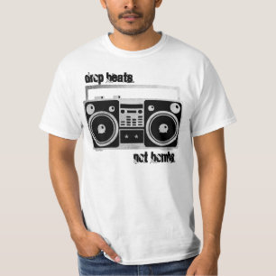 Drop beats not bombs boombox shirt