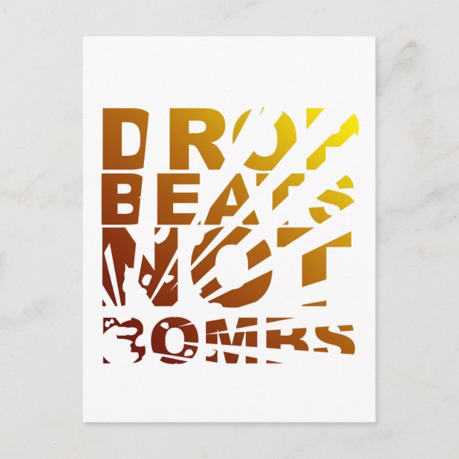 DROP BEATS NOT BOMBS EXPLOSION - DJ POSTCARD (Front)