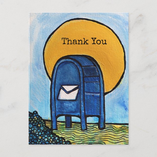 Drop Box Mail Illustration                         Postcard (Front)