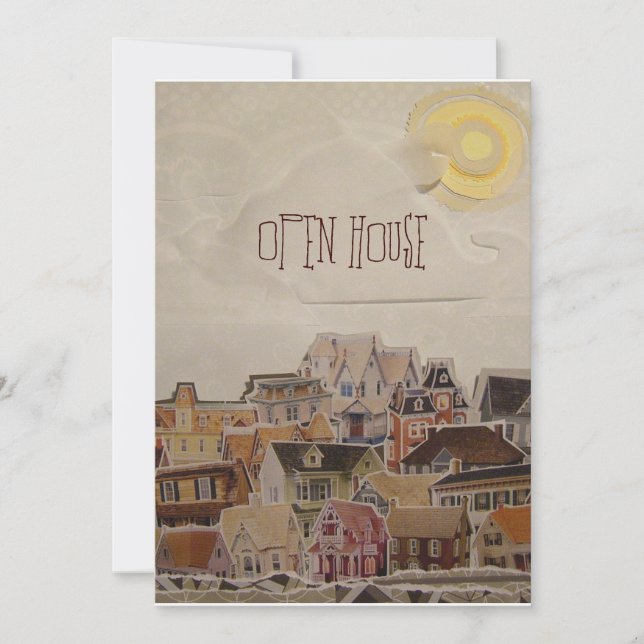 Drop In Collage Housewarming - Invitation (Front)