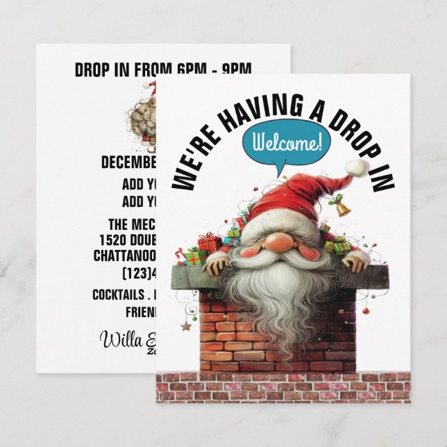 DROP IN Flat Holiday Card (Front/Back)