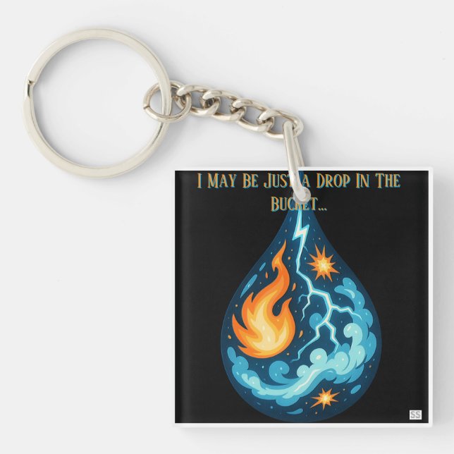 Drop in the Bucket Key Ring (Front)
