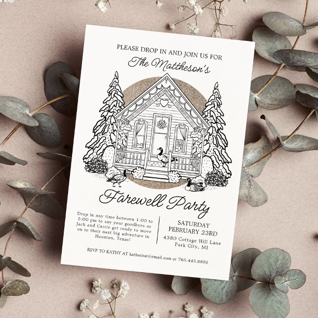 Drop In Winter Geese Farewell Party Invitation (Creator Uploaded)