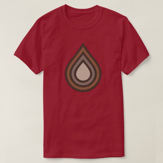 Drop Layered Artwork Dark T-Shirt (Design Front)