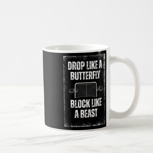 Drop Like A Butterfly Block Like A Beast Funny  Coffee Mug (Right)