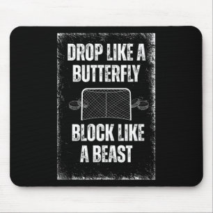 Drop Like A Butterfly Block Like A Beast Funny Mouse Pad