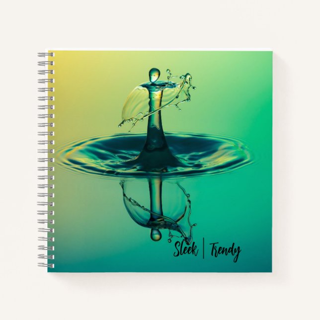 Drop Splash Spiral Notebook (Front)