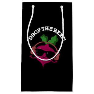 Drop The Beet Funny Music Veggie Pun Dark BG Small Gift Bag
