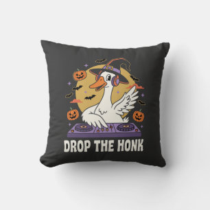 Drop The Honk Halloween DJ Goose Cushion