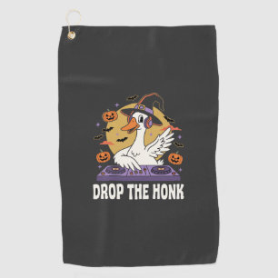 Drop The Honk Halloween DJ Goose Golf Towel