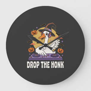 Drop The Honk Halloween DJ Goose Large Clock
