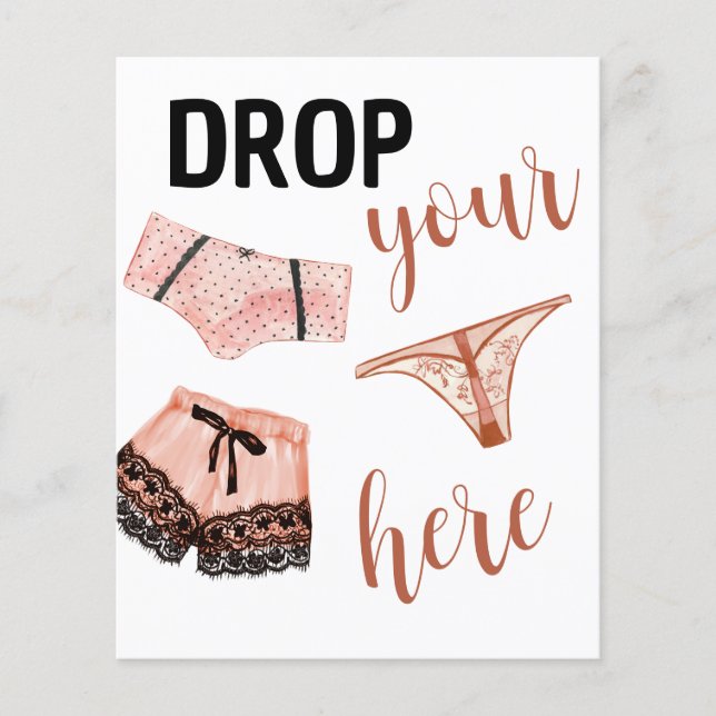 Drop Your Panties Here Flyer (Front)
