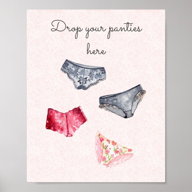 Drop your panties here panty game sign (Front)