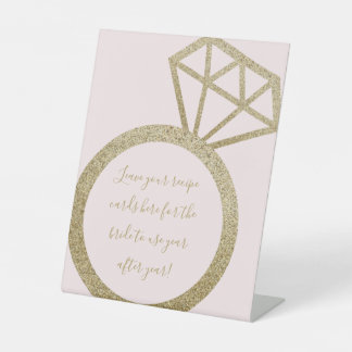 Drop Your Recipe Card Here Sign for Bridal Shower