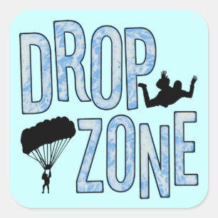 Drop Zone Square Sticker