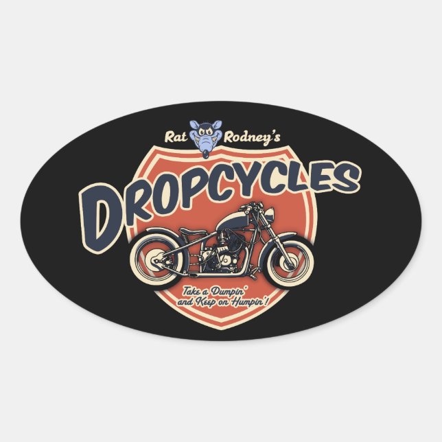 Dropcycles Oval Sticker (Front)