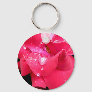 Droplets on petals Key Ring