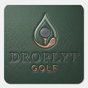Droplyt Golf Heritage Green  Square Sticker