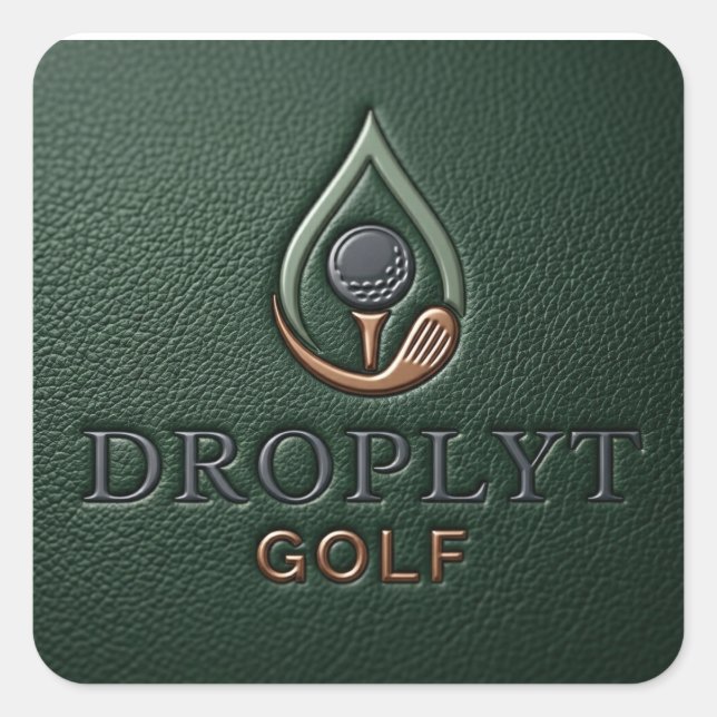 Droplyt Golf Heritage Green  Square Sticker (Front)