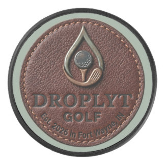 Droplyt Golf Rustic Logo Puck