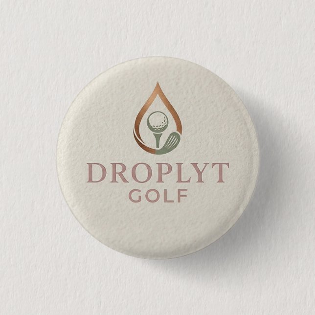 Droplyt Golf Signature Button (Pink Logo) (Front)