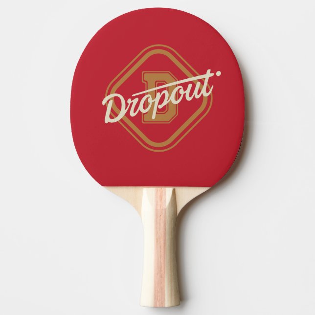 Dropout Diamond Script Ping Pong Paddle  (Front)