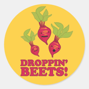 Droppin' Beets Classic Round Sticker