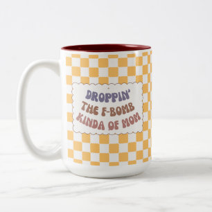 Droppin' The F-Bomb Kinda Mum Two-Tone Coffee Mug