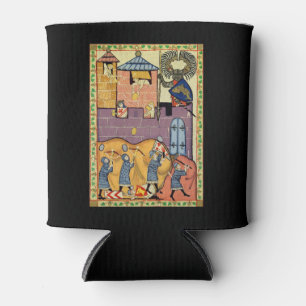 Dropping Rocks, 14th Century Codex Manesse Can Cooler