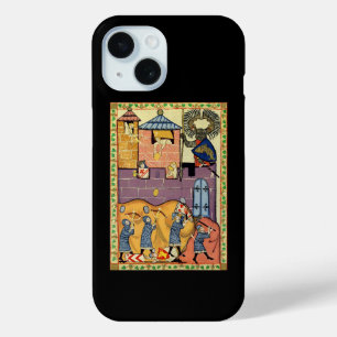 Dropping Rocks, 14th Century Codex Manesse iPhone 15 Case