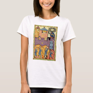 Dropping Rocks, 14th Century Codex Manesse T-Shirt