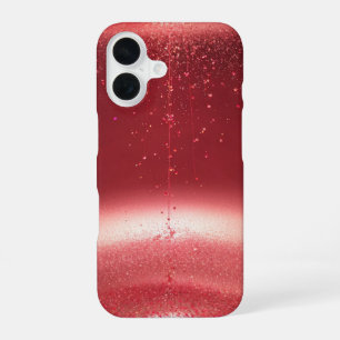 Drops of Passion Red Glitter Heart Art Phone Case