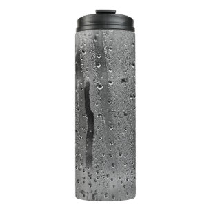 Drops of rain on window thermal tumbler