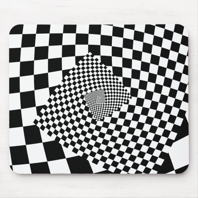 Droste Chequered Spiral Mouse Pad (Front)