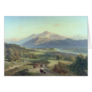 Drover on Horseback with his Cattle in a Mountaino