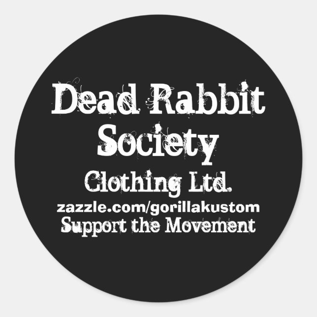 DRS Support the Movement Classic Round Sticker (Front)