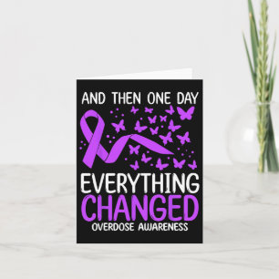 Drug Abuse Ribbon Fighter Overdose Awareness Movem Card