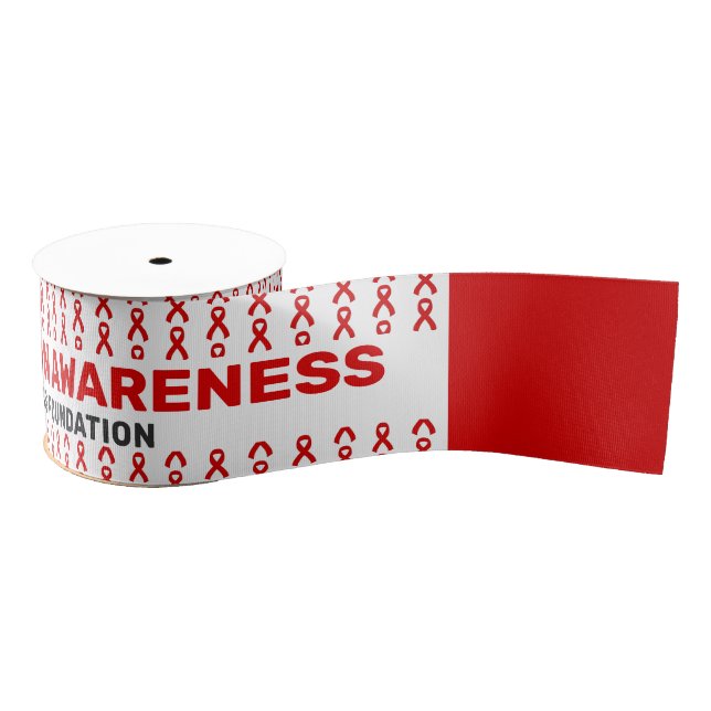 Drug Addiction Awareness Pattern Ribbon Grosgrain Ribbon (Spool)