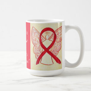 Drug Addiction Awareness Ribbon Angel Custom Mug