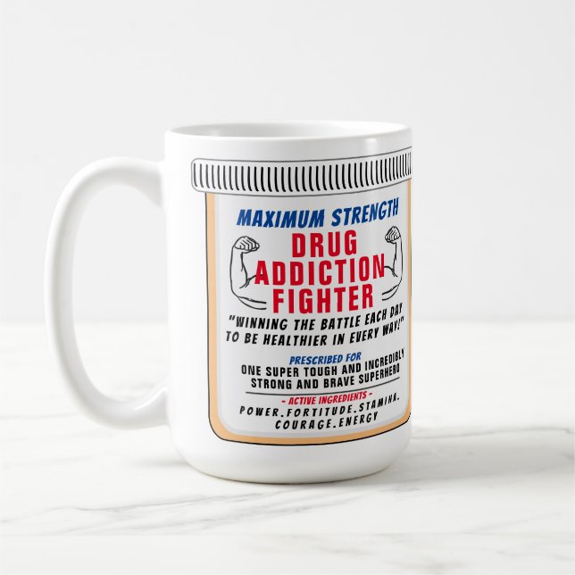 Drug Addiction Fighter Coffee Mug (Left)
