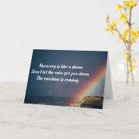 Drug Addiction Recovery Motivational Quote Rainbow