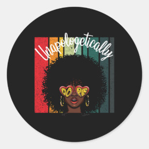 Drug African American Empowered Black Women Classic Round Sticker