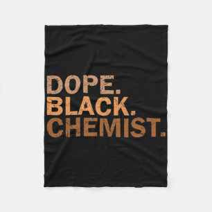 Drug Black Chemist Melanin Black Month African Che Fleece Blanket