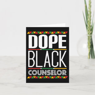 Drug Black Counsellor Black History Month Card