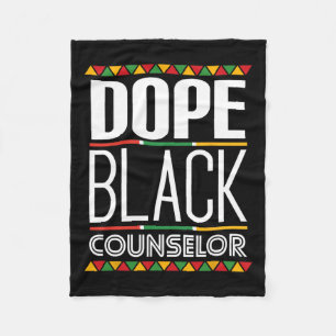 Drug Black Counsellor Black History Month Fleece Blanket