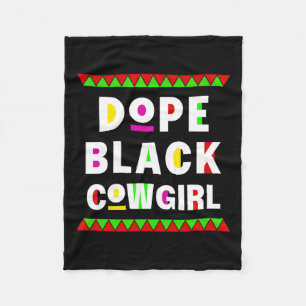 Drug Black Cowgirl Horseback African American Blac Fleece Blanket