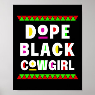 Drug Black Cowgirl Horseback African American Blac Poster