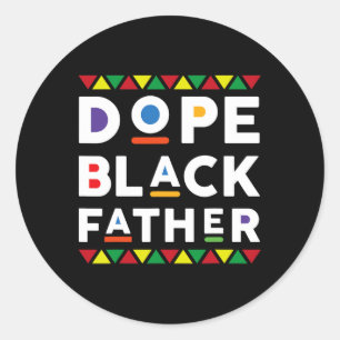 Drug Black Dad Afro American African Fathers Day J Classic Round Sticker