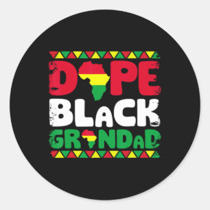 Drug Black Dad Black History Month Shirt Classic Round Sticker